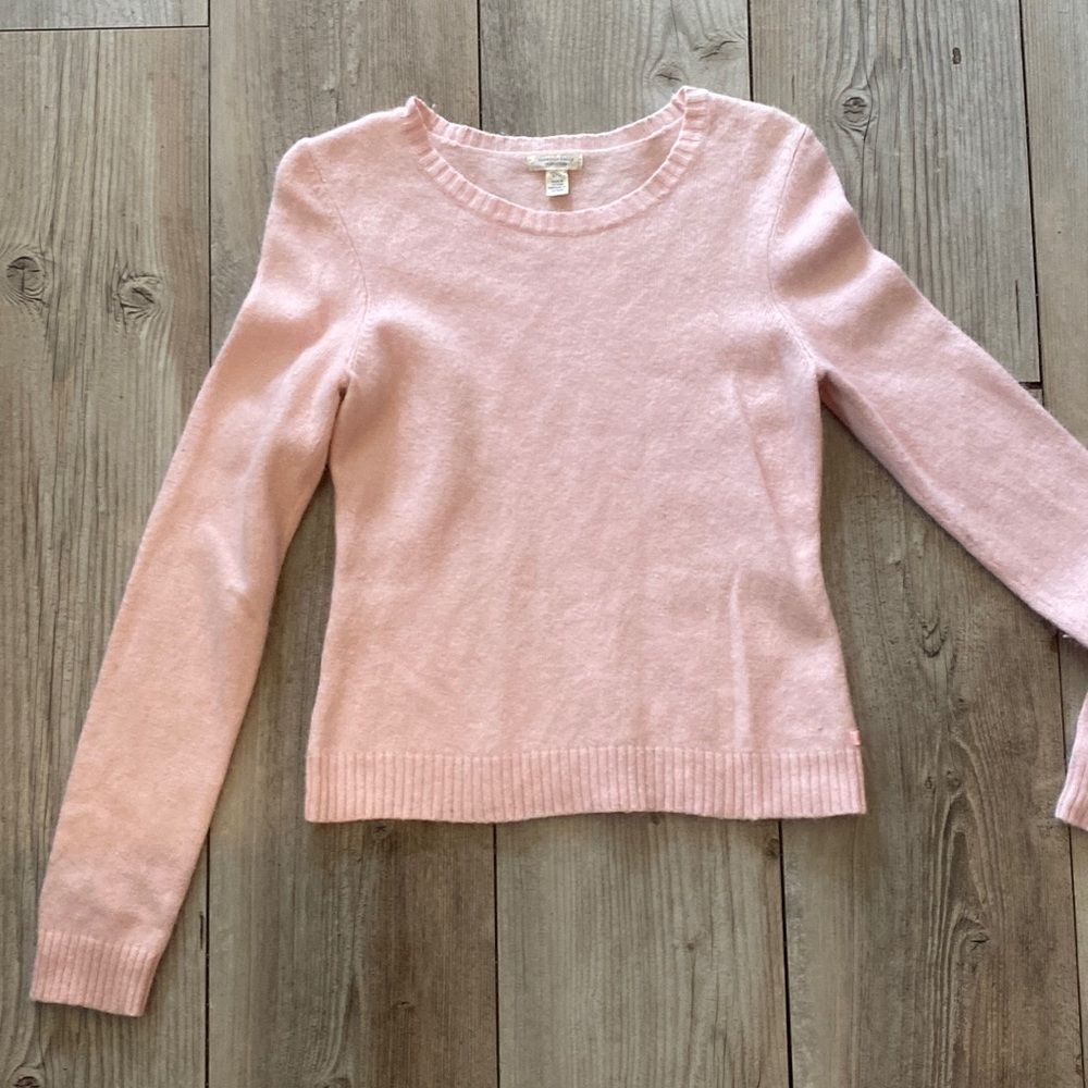AMERICAN EAGLE LARGE Pink Wool Crew Neck Sweater - Picture 2 of 5
